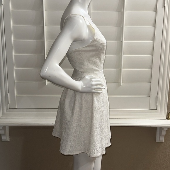 Hailey Logan by Adrianna Papell Spaghetti Strap Brocade Mini Dress - Picture 2 of 9